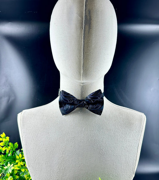 Paisley black Diamond pretied bow