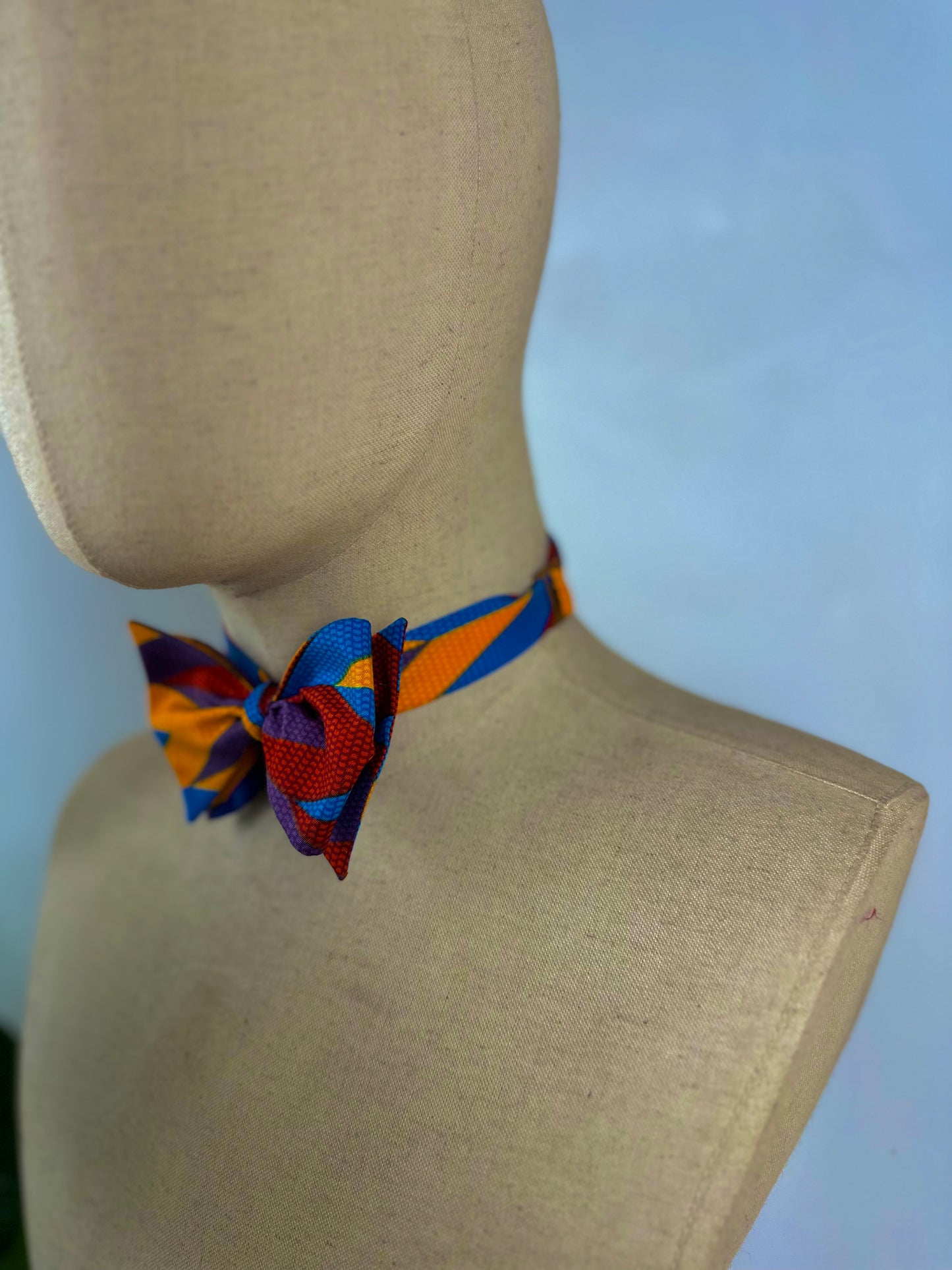 Ankara Self tie bow tie set ( Foldable tie )