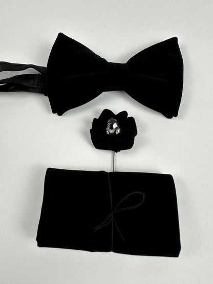 velvet Bow tie set