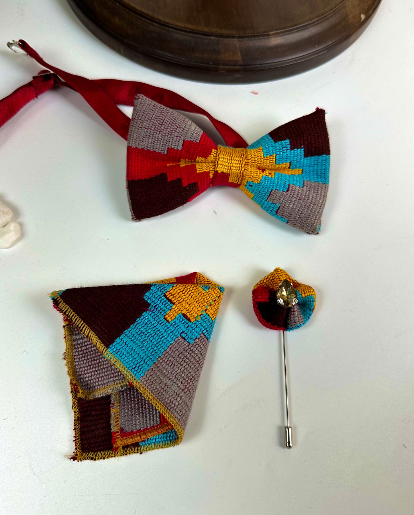 Woven Kente bow set (fall)