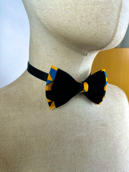 Colorful layered Kente bow set