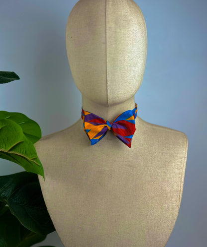 Ankara Self tie bow tie set ( Foldable tie )